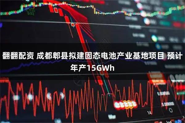 翻翻配资 成都郫县拟建固态电池产业基地项目 预计年产15GWh